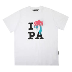 Palm Angels "I ❤️ PA" Spray Palm Tree Logo Print White T-Shirt