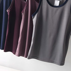 Cabbage leakage price! Breathable fabric with sparse pores! Foreign trade men's summer sports and leisure quick drying vest sweatshirt trend