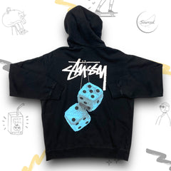 Stüssy Blue Dice Hoodie Back Graphic