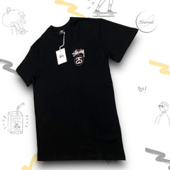 Stussy Black Double "S" light pink Print Graphic