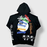 Stüssy Black Hoodie With 8 Ball Graphic On The Back