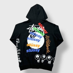 Stüssy Black Hoodie With 8 Ball Graphic On The Back