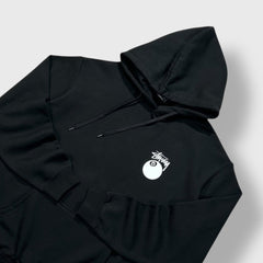 Stüssy Black Hoodie With 8 Ball Graphic On The Back