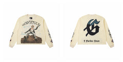 Godspeed "E Pluribus Unum" Figure Graphic Beige Long Sleeve Tee