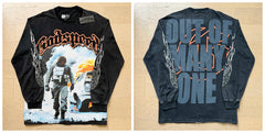 Godspeed "Out of Many, One" Explosion Graphic Vintage-Wash Long Sleeve Tee