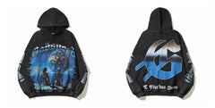 Vintage "Godspeed" Earth Graphic Oversized Hoodie