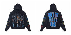 Vintage "Godspeed" Basketball Skeletons Oversized Hoodie