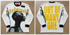 Godspeed "Out of Many, One" Robotic Graphic White Long Sleeve Tee