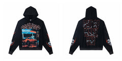 Vintage "Godspeed" Gas Station Car Oversized Hoodie