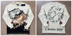 Godspeed "E Pluribus Unum" Hollywood Graphic Beige Long Sleeve Tee