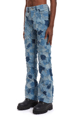 DENIM BORO MOTO PANT