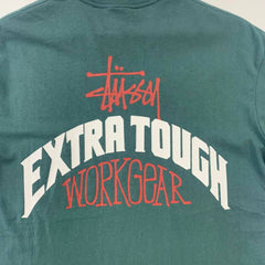Stüssy Green T-shirt With "Extra Tough Workwear" Graphic