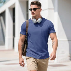 Men's Pocket T-Shirt UPF 50+ Lightweight Summer Crewneck