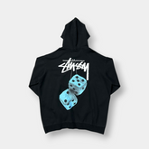Stüssy Blue Dice Hoodie Back Graphic