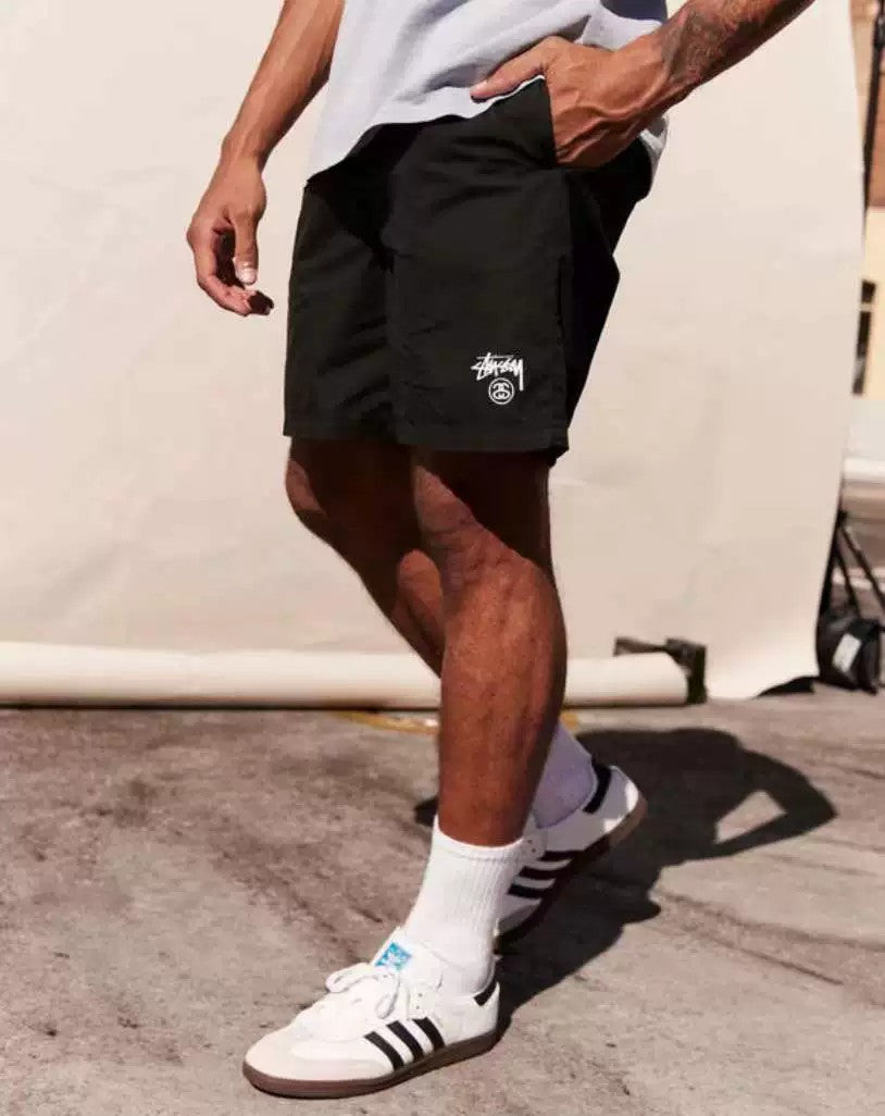 Stussy Everyday Casual Shorts with Double Logo Print