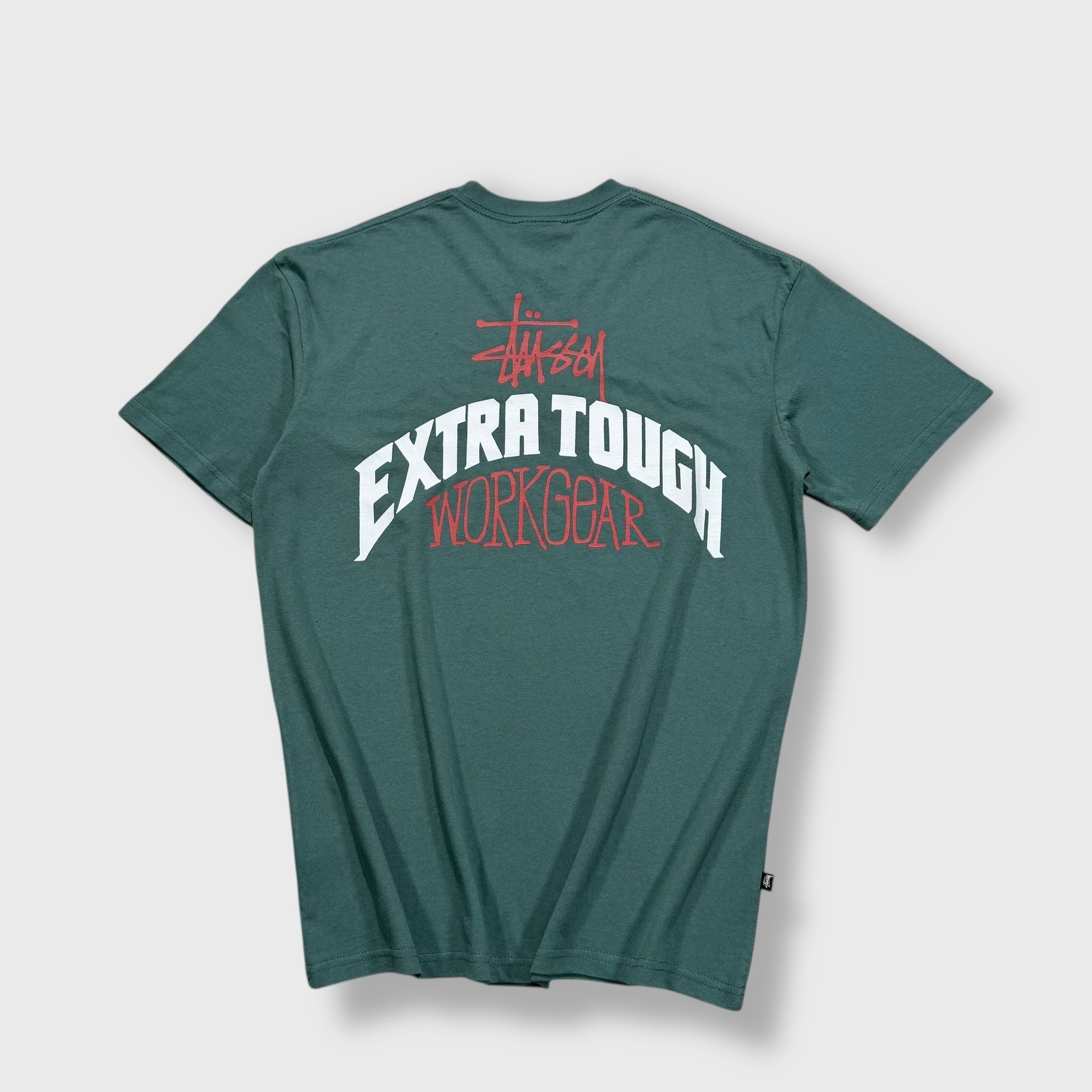 Stüssy Green T-shirt With "Extra Tough Workwear" Graphic