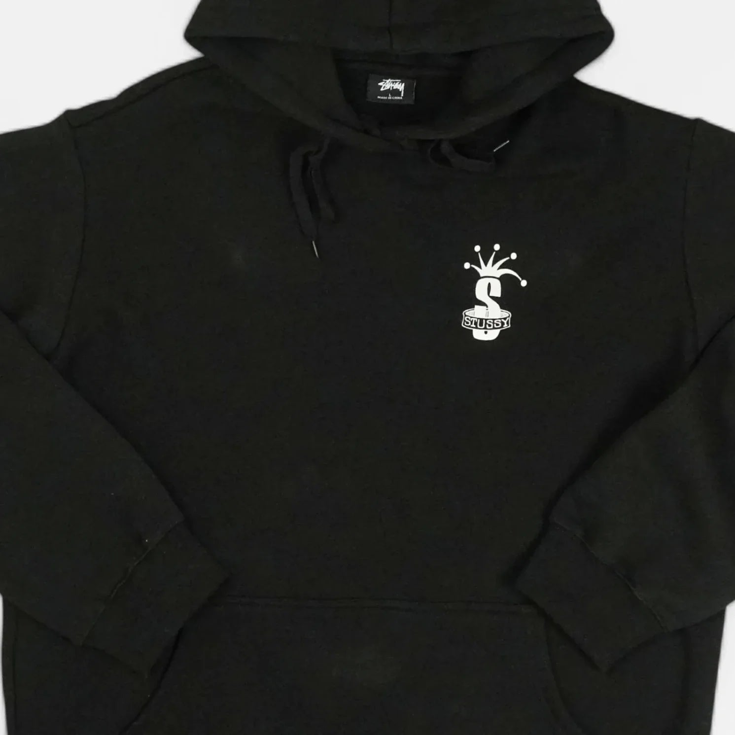 Stüssy Black "S" And Broken Crown Hoodie