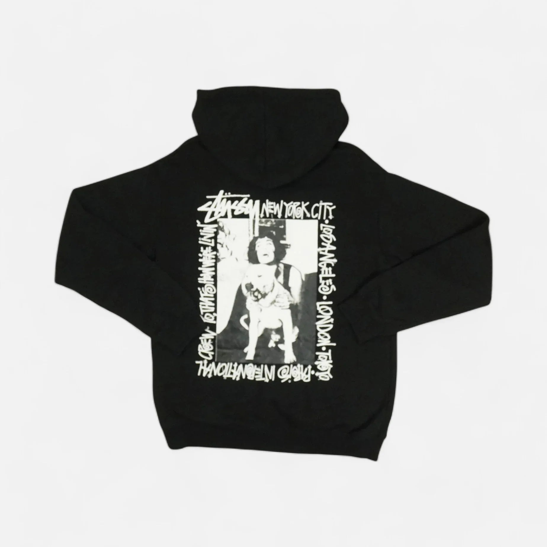 Stüssy Black Woman and Dog Graphic Stüssy Hoodie