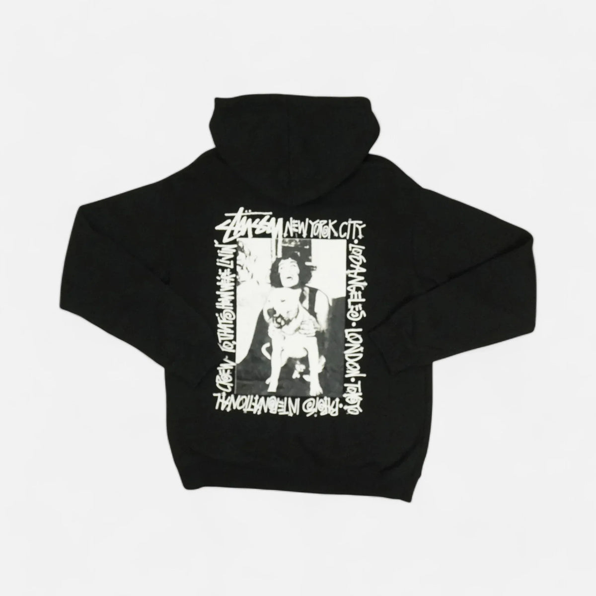Stüssy Black Woman and Dog Graphic Stüssy Hoodie