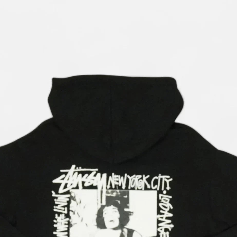 Stüssy Black Woman and Dog Graphic Stüssy Hoodie