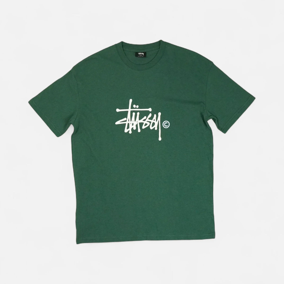 Stüssy Green Front Spellout T-shirt (L)
