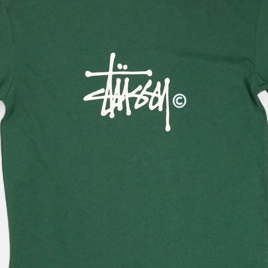 Stüssy Green Front Spellout T-shirt (L)