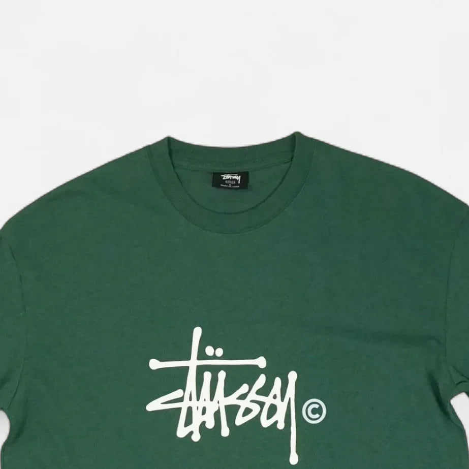 Stüssy Green Front Spellout T-shirt (L)