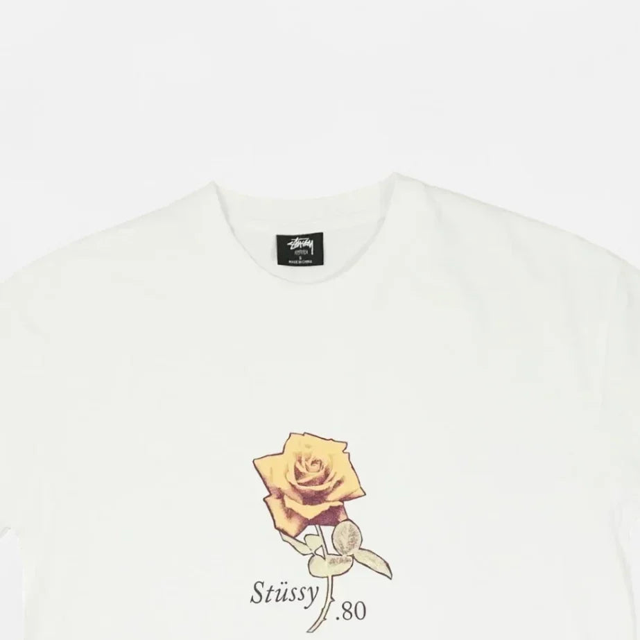 Stüssy White 80’s Rose T-Shirt