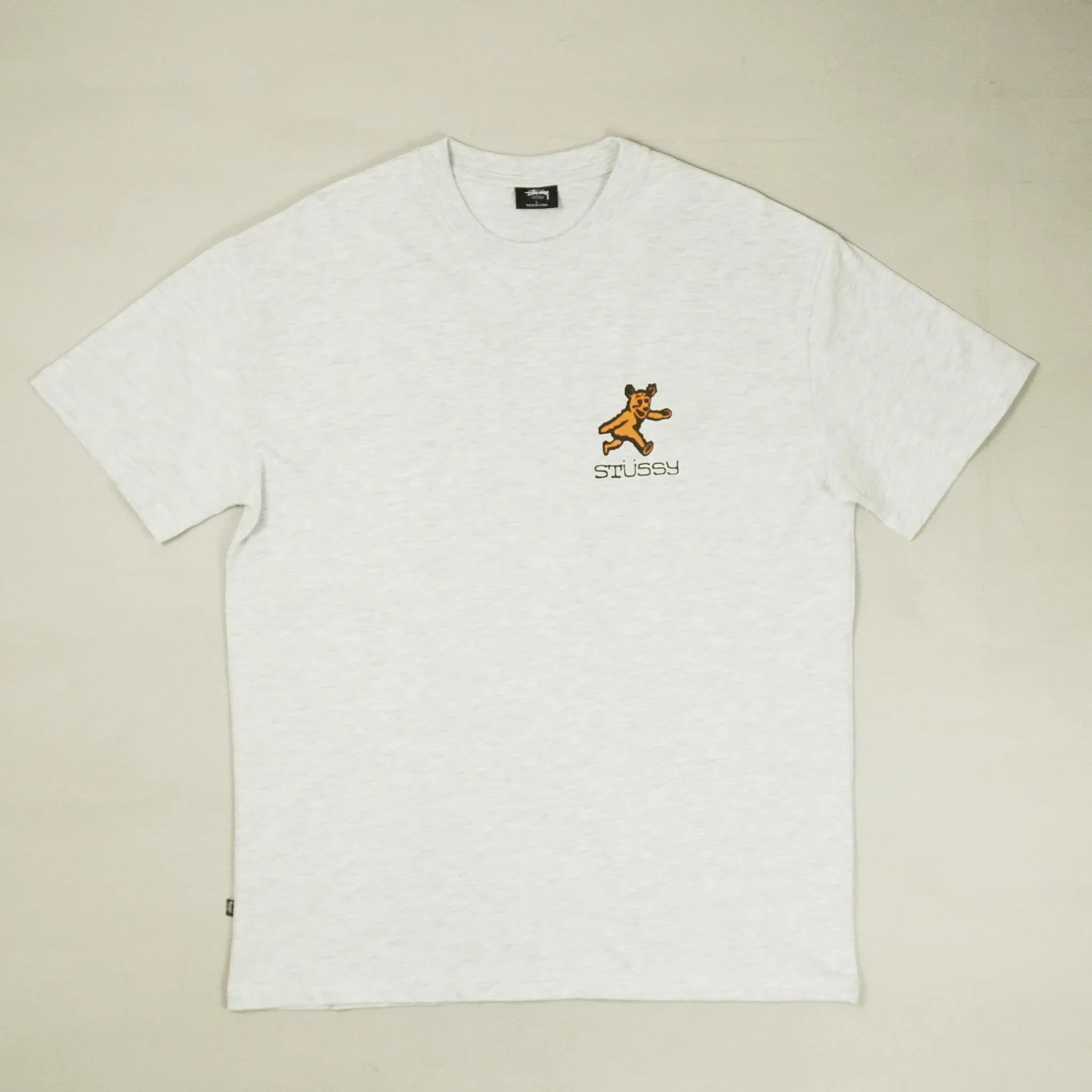 Stüssy Grey Bear Graphic T-Shirt