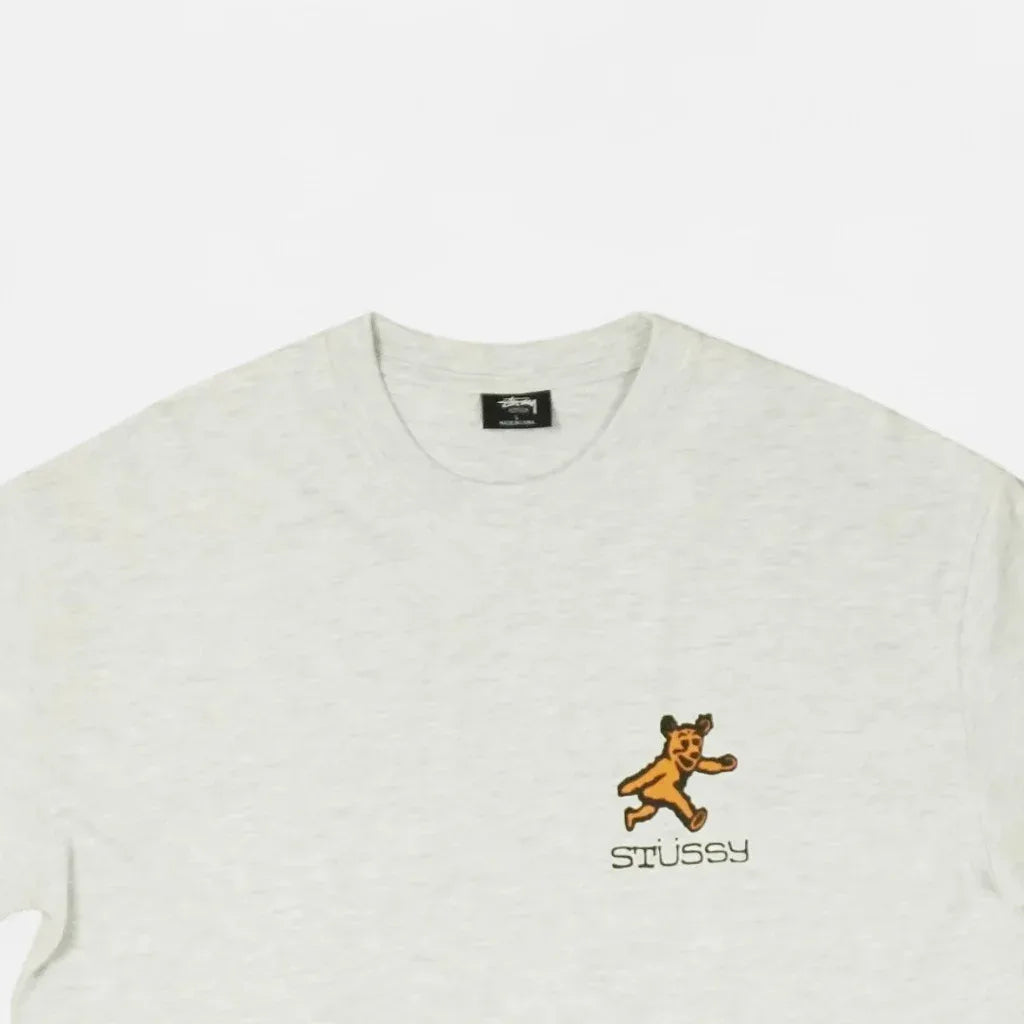 Stüssy Grey Bear Graphic T-Shirt