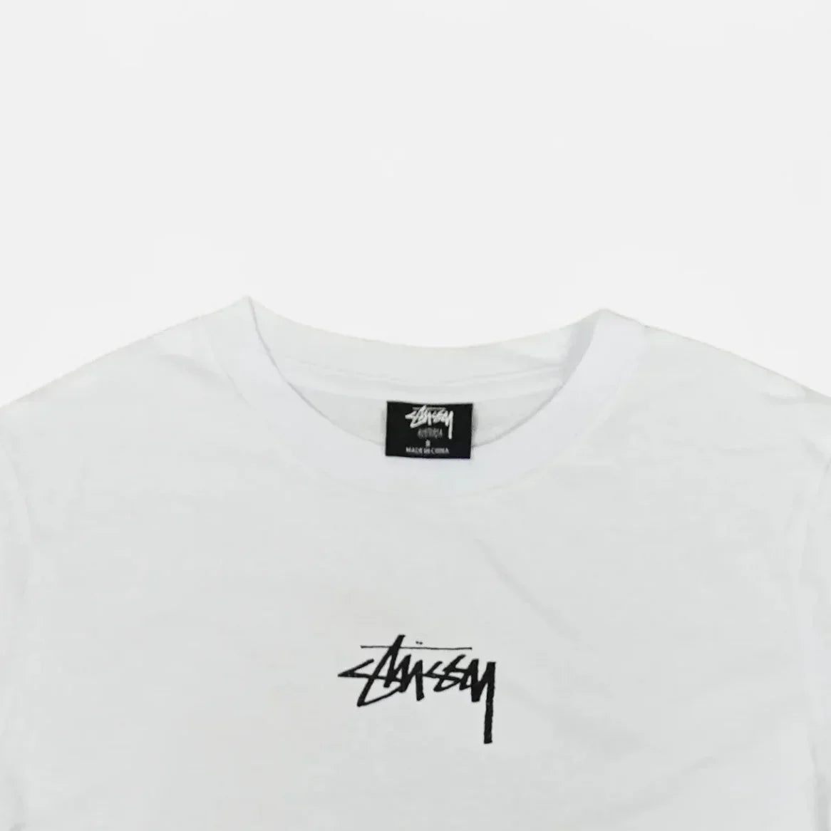 Stussy Womens White 8 Ball Graphic Baby T-shirt (Uk8)