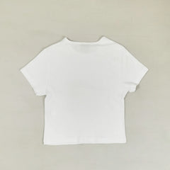Stüssy Womens White "Love And Peace" Baby T-shirt