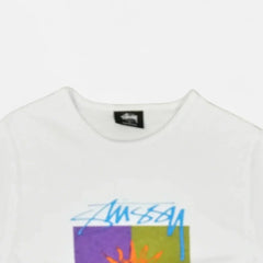Stüssy Womens White "Love And Peace" Baby T-shirt