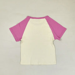 Stüssy Womens Pink and Cream Embroidered Baby T-shirt (Uk12)