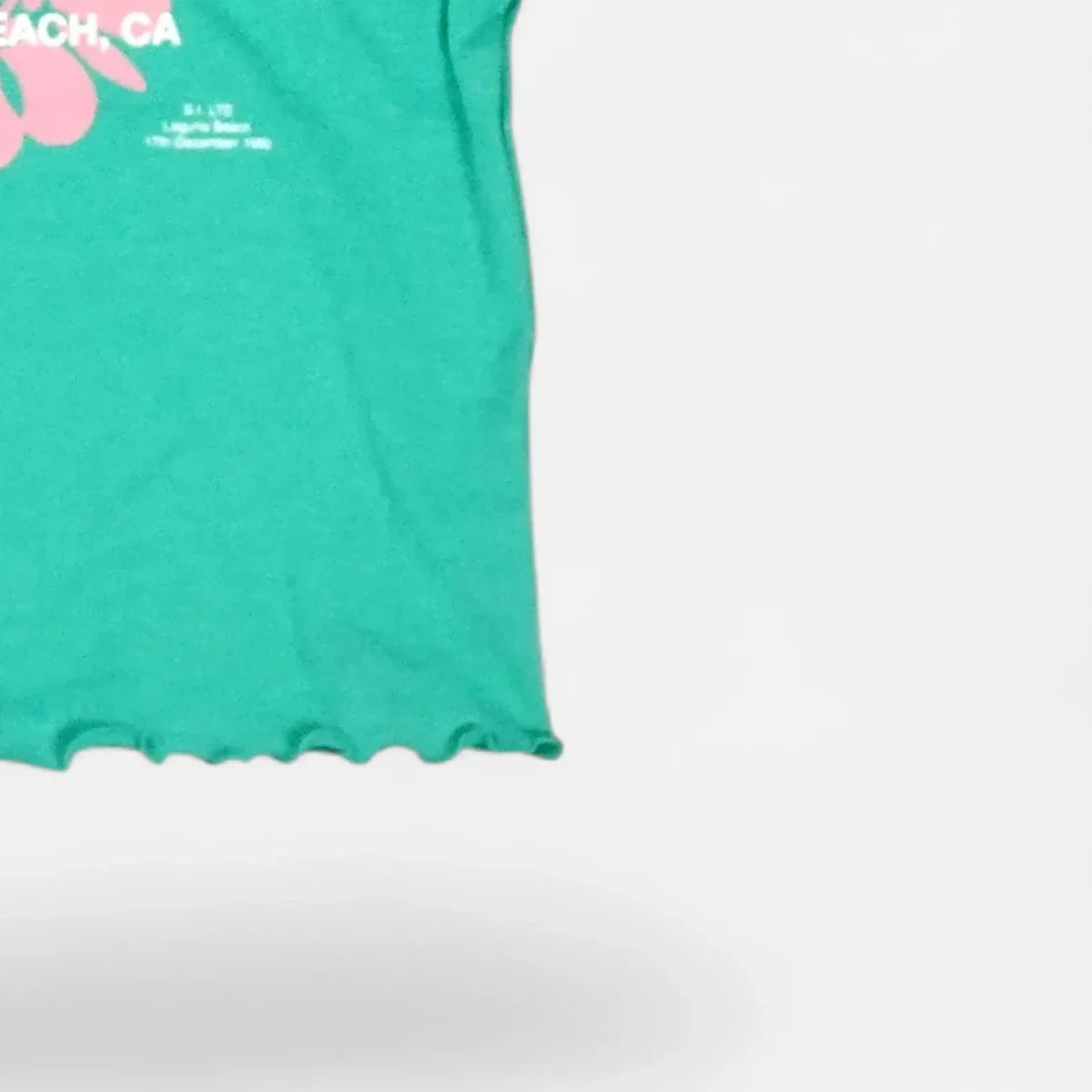 Stüssy Womens Green Pink Flower Graphic Baby T-shirt