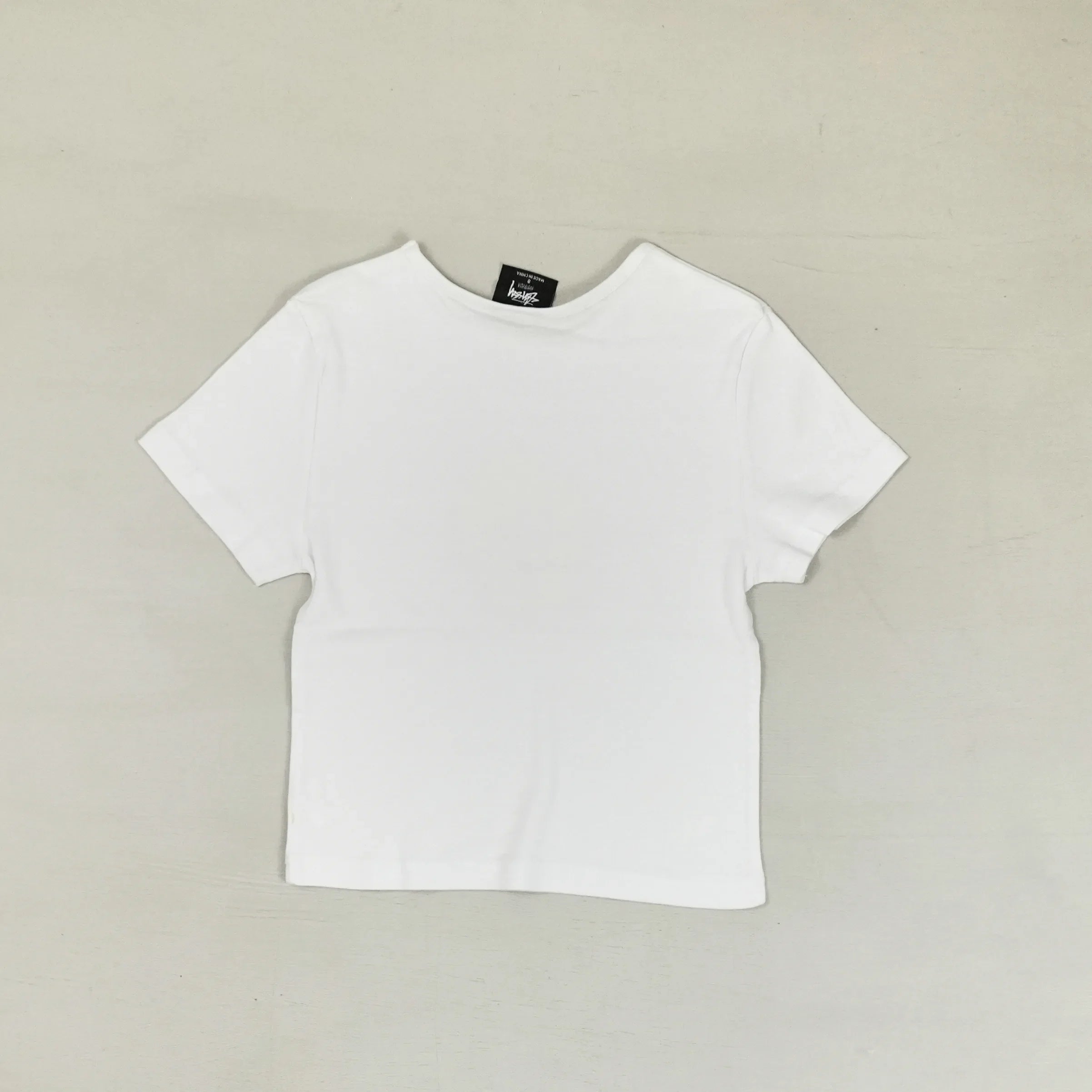 Stüssy Womens white Orange Flower Graphic Baby T-shirt