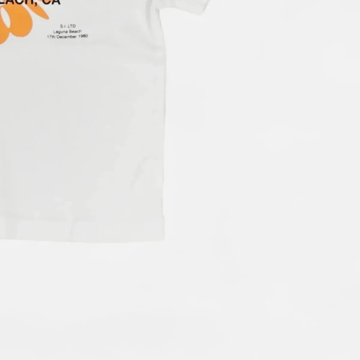 Stüssy Womens white Orange Flower Graphic Baby T-shirt