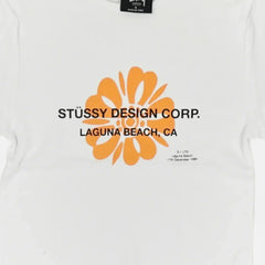 Stüssy Womens white Orange Flower Graphic Baby T-shirt