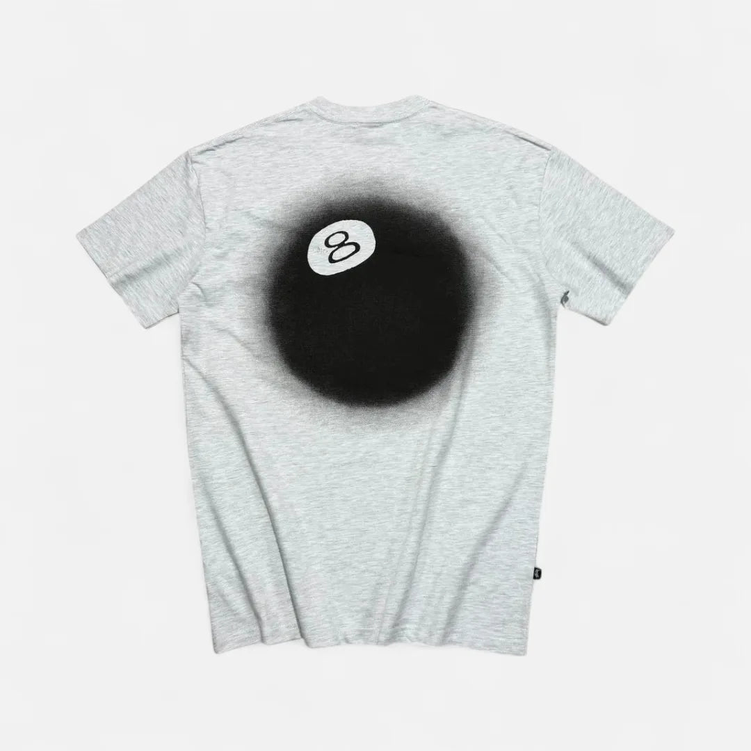 Stüssy Grey 8-Ball Graphic T-shirt