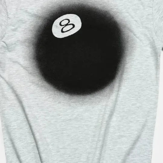 Stüssy Grey 8-Ball Graphic T-shirt