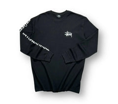 Stüssy International Black Spellout Long Sleeve Top