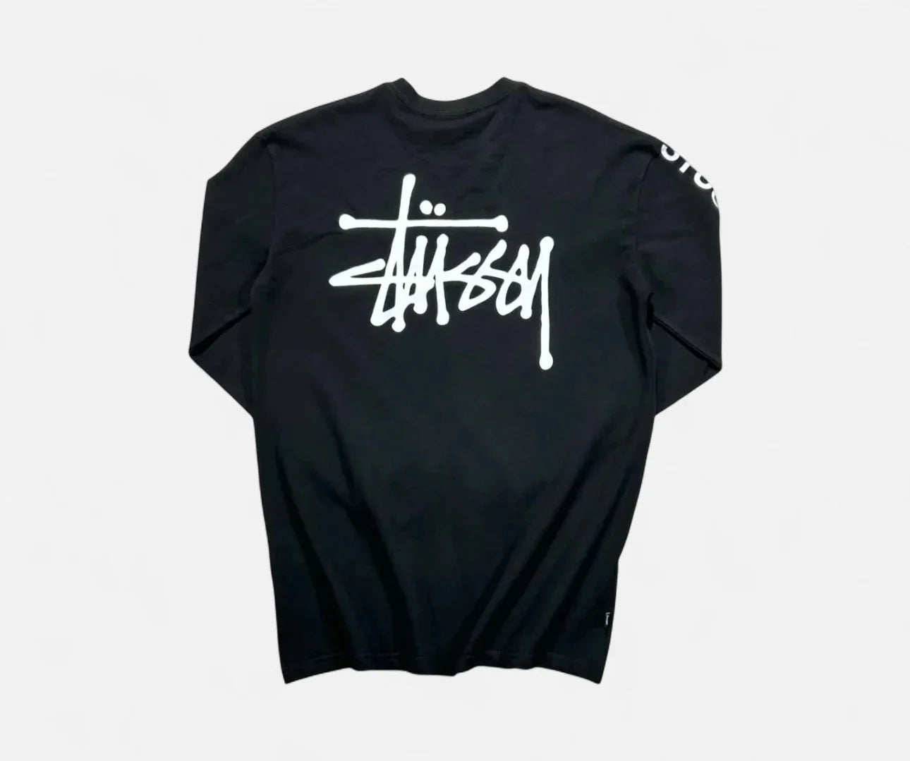 Stüssy International Black Spellout Long Sleeve Top