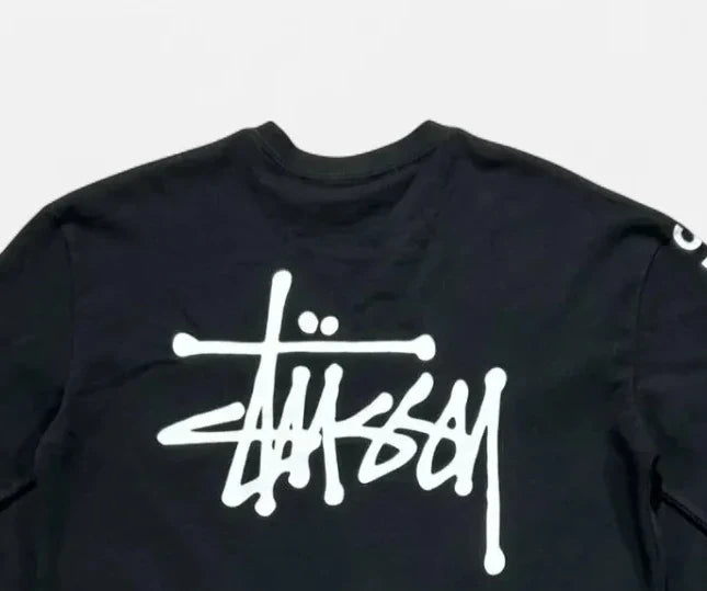 Stüssy International Black Spellout Long Sleeve Top