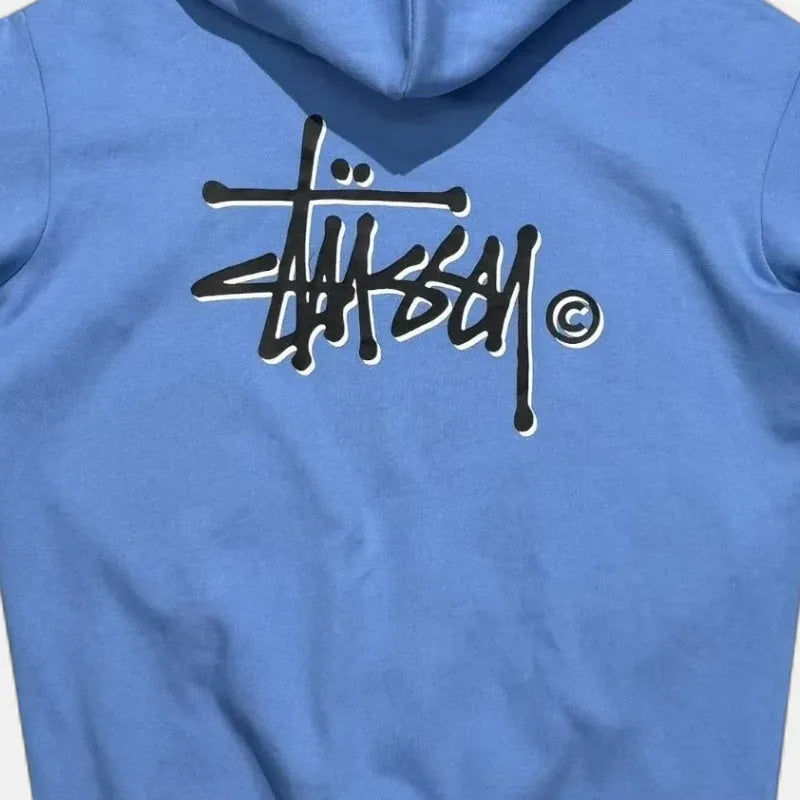 Stüssy Blue Spellout Graphic Hoodie
