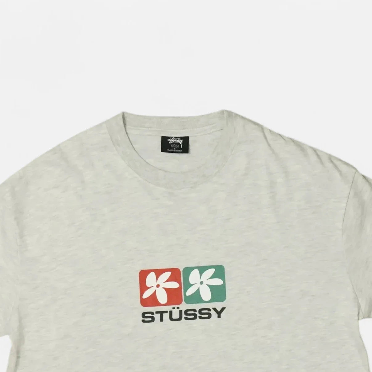 Stüssy Grey Flower T-shirt