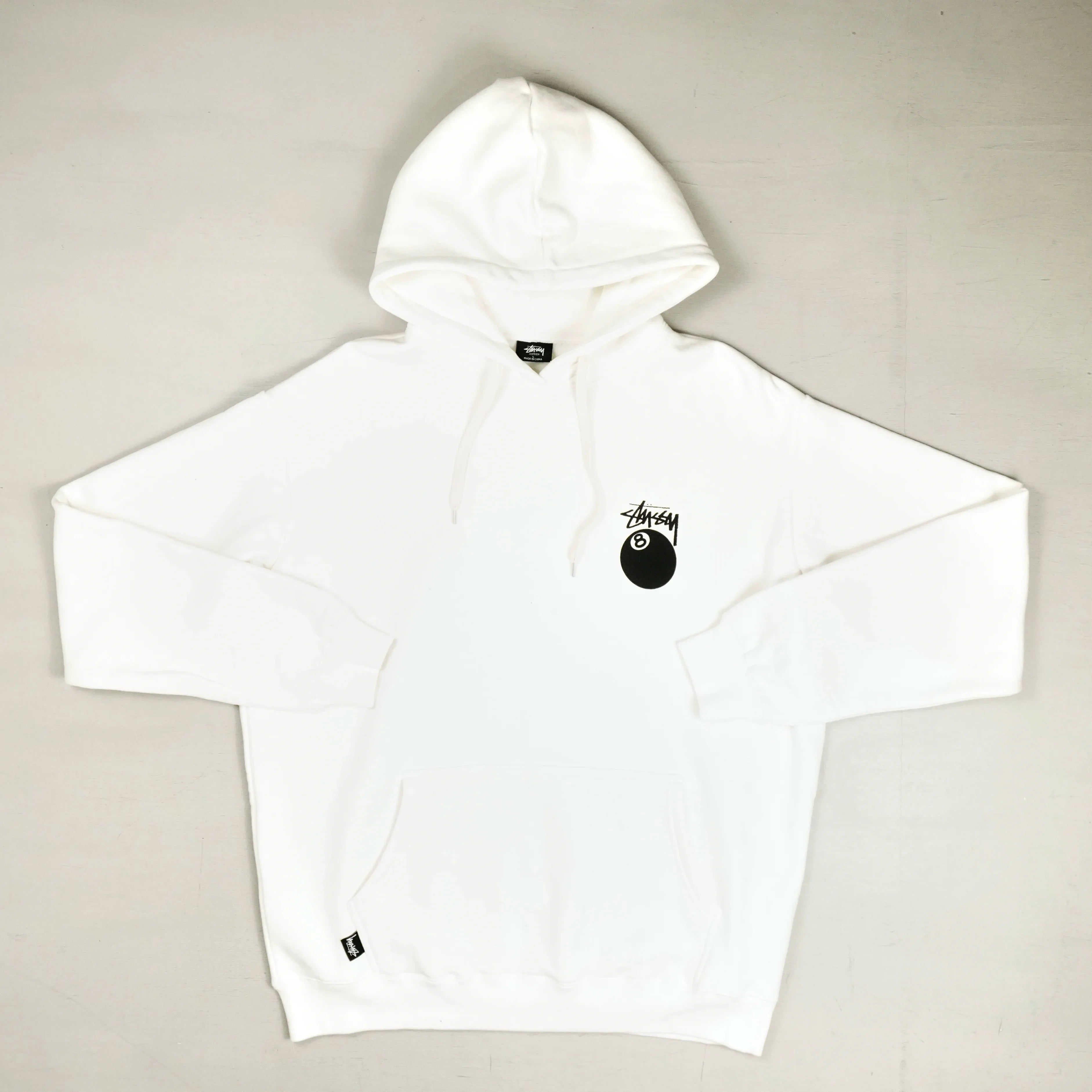 Stüssy White 8 Ball Hoodie