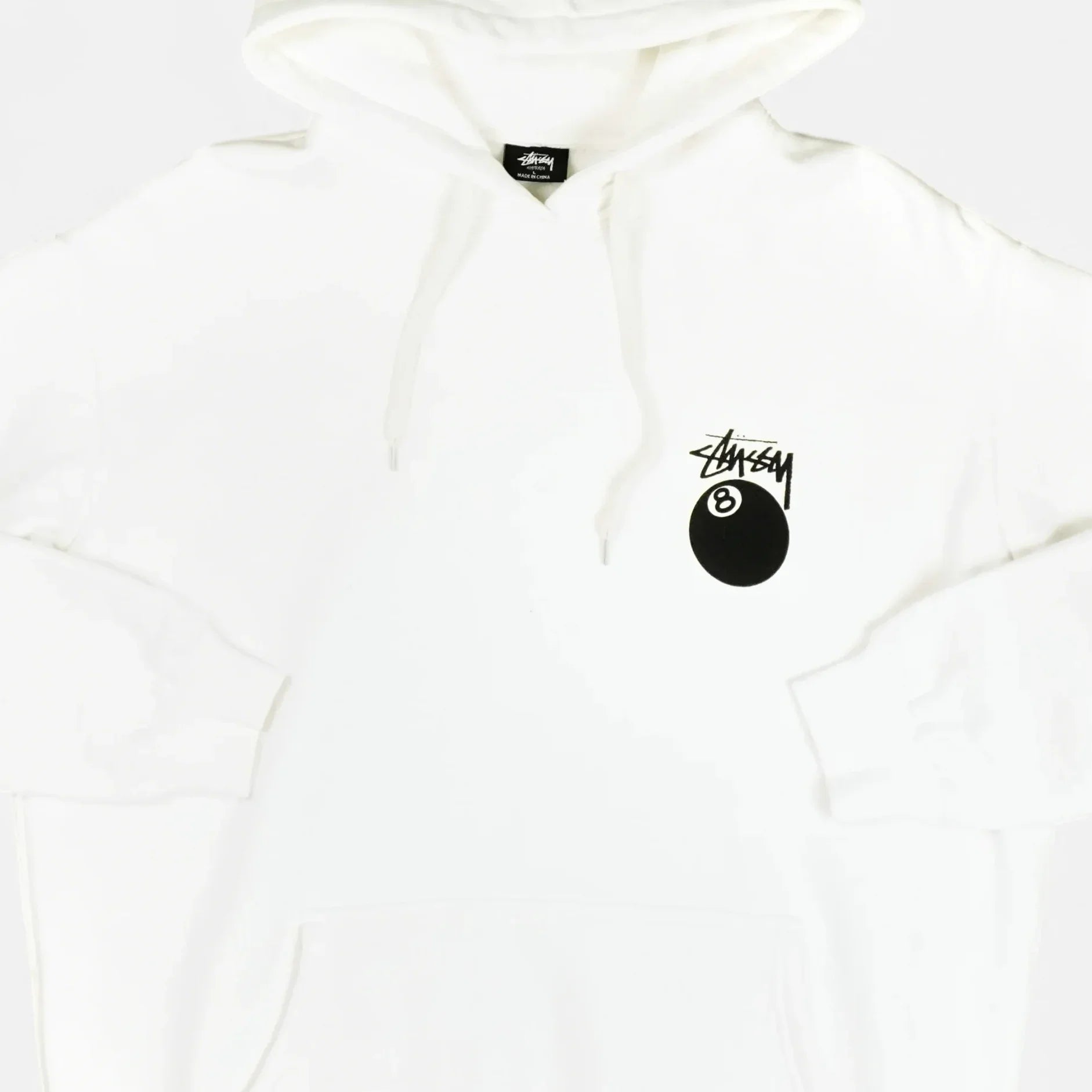 Stüssy White 8 Ball Hoodie