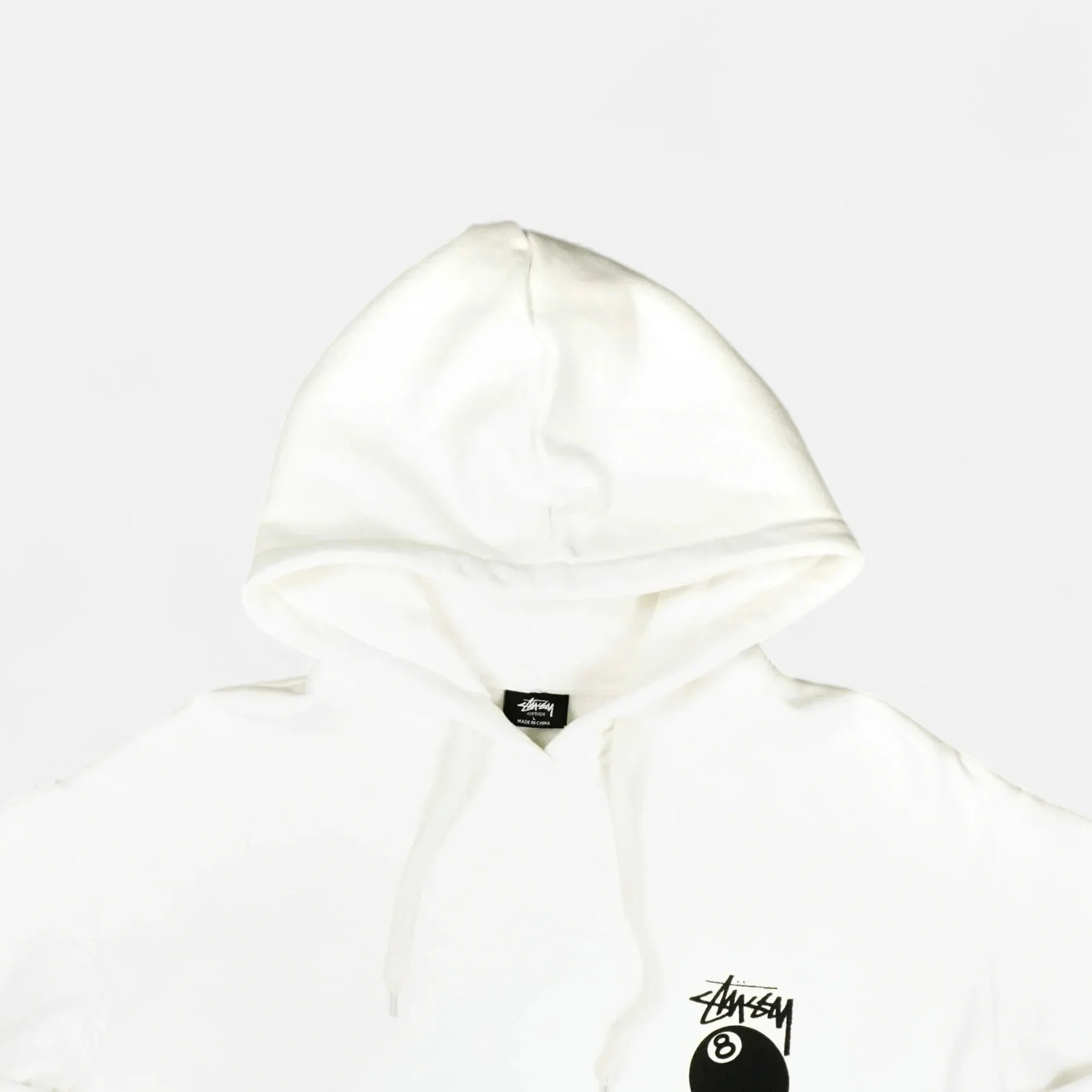 Stüssy White 8 Ball Hoodie