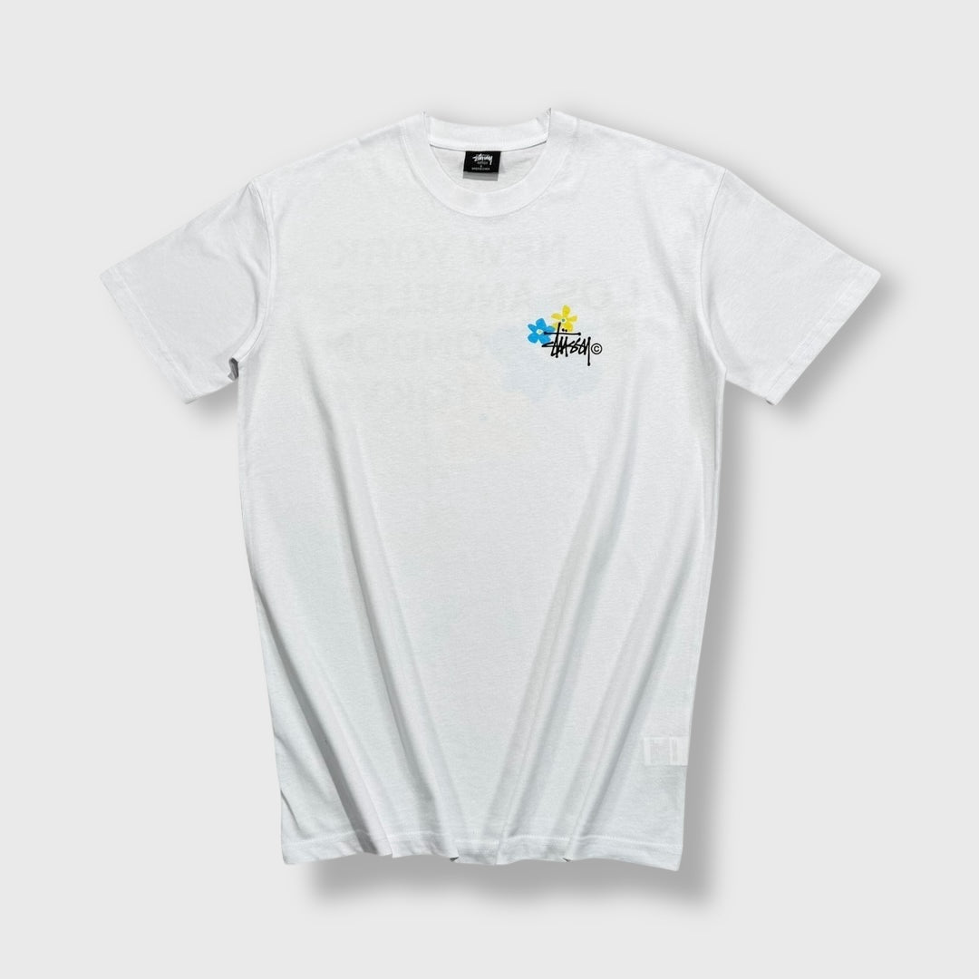 Stüssy White Flower Graphic T-shirt