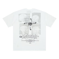 Hellstar Thermal Skull Graphic T-Shirt (White / Orange)